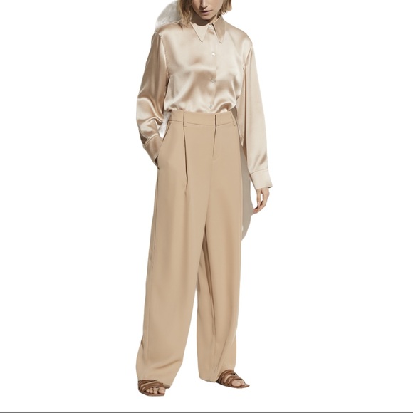 Vince Pants - NWT VINCE Wide Leg Pleated Trouser - Sz 6
